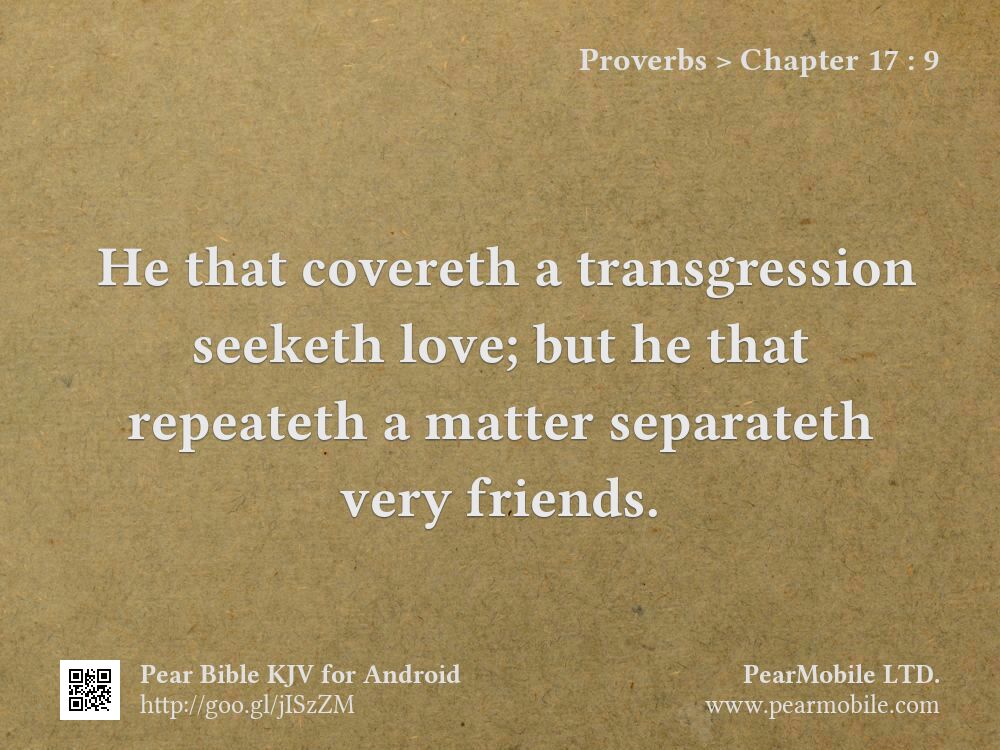 Proverbs, Chapter 17:9